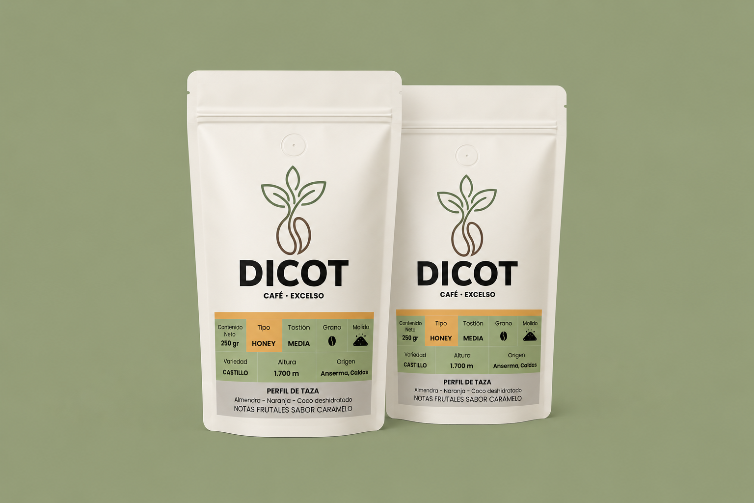 Café Especial DICOT Tipo Honey x 2 unidades